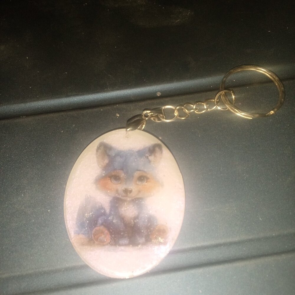 Handmade Baby Fox Keychain
